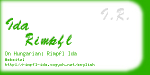 ida rimpfl business card